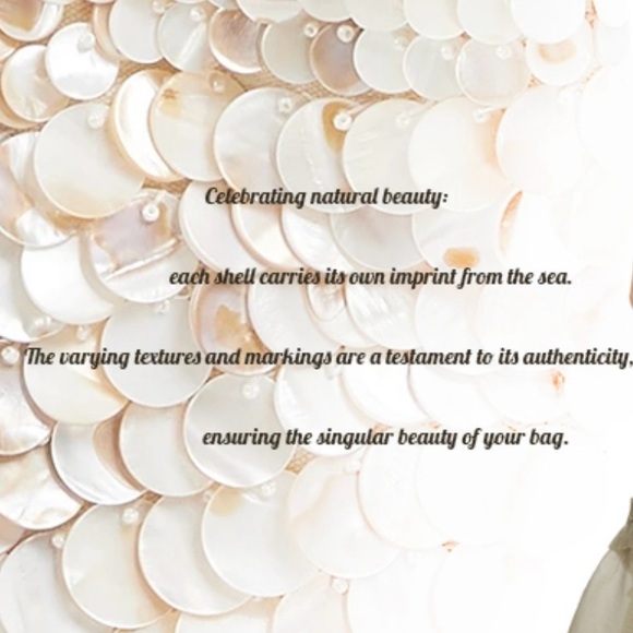 Bohemian Embellished/Seashell Beaded Clutch/Wooden Top Handle/Shell Purse - Picture 14 of 14